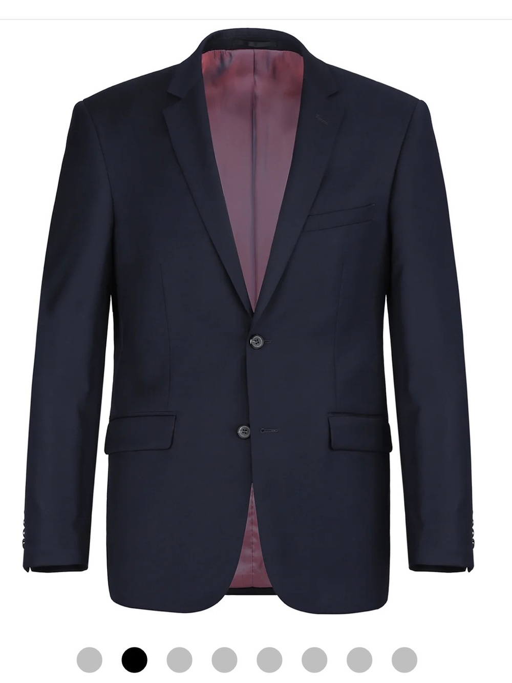 NWT Renoir 100% Wool Navy Single-Breasted Suit Jacket Slim Fit sz R38